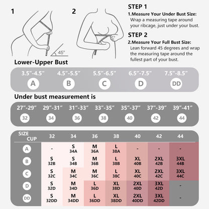 INSPIOVA Women’s Wireless Comfort Bra – Deep V Smoothing Bralette