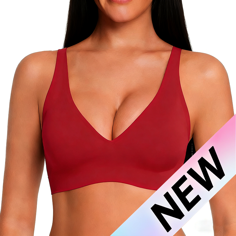 INSPIOVA Women’s Wireless Comfort Bra – Deep V Smoothing Bralette