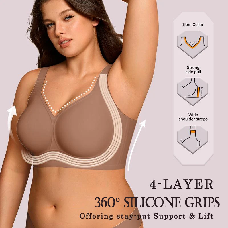 Full coverage wireless bra